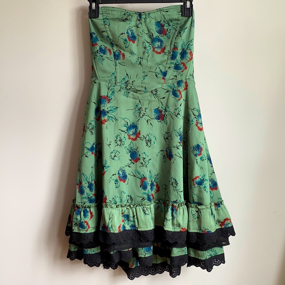 Free People strapless, floral dress
